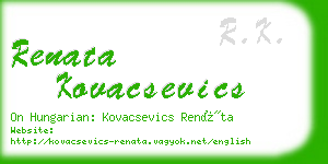 renata kovacsevics business card